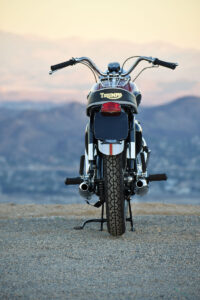 Rear view of a motorcycle